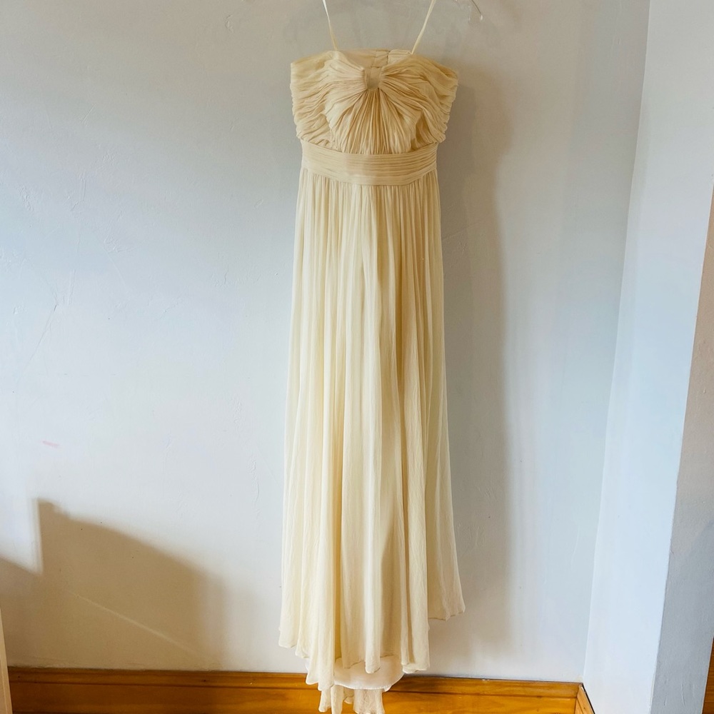 Ann Taylor PetiteSz6 Silk ext.Cream Sweetheart Neck Empire Waist Wedding dress